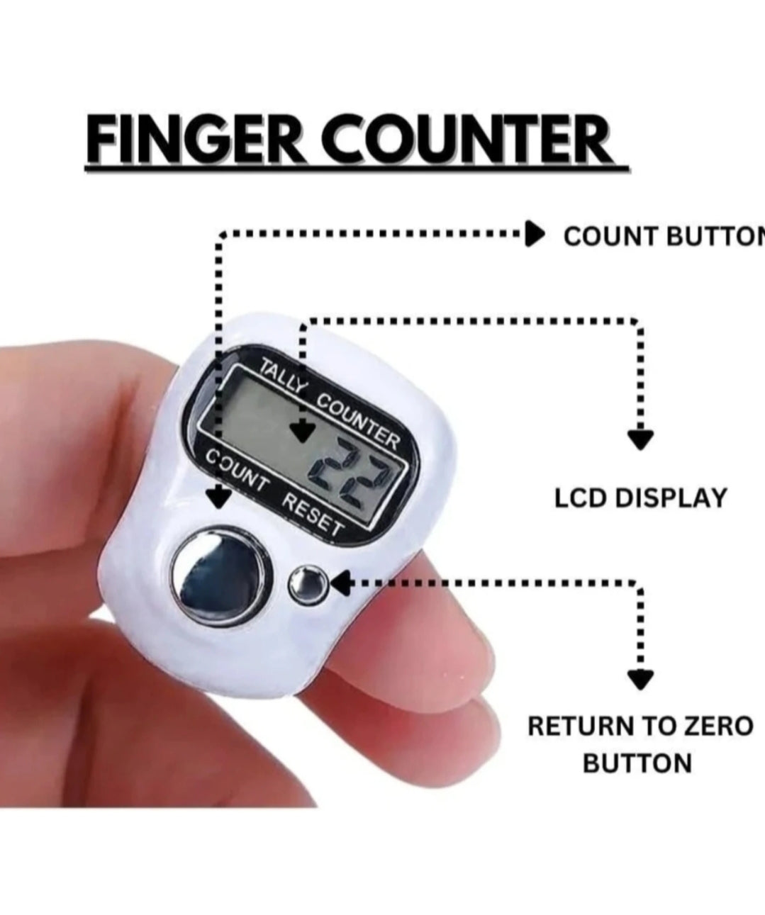 Digital tally Counter, mantra jap pack of 2 Multicolour