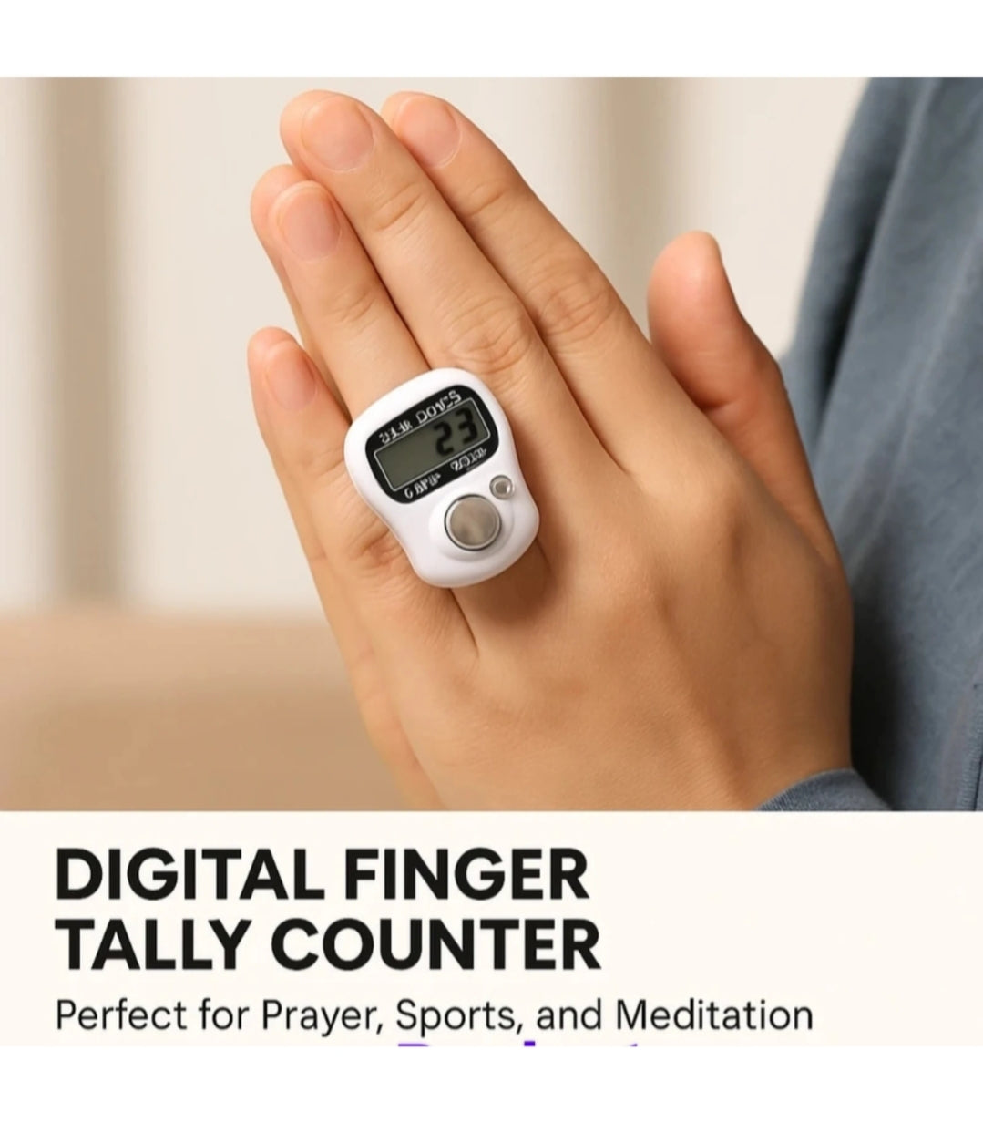 finger tally counter (pack of 1) random color Digital Tally Counter  (Multicolor)